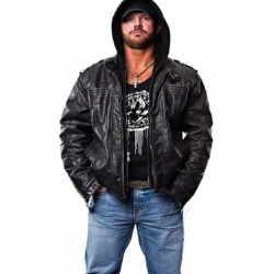 Aj Style Leather Hoodie Jacket