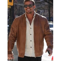 Alan Ritchson Ordinary Angels 2024 Brown Leather Jacket