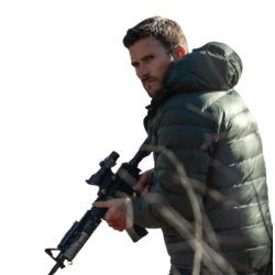 Alarum Scott Eastwood Green Puffer Jacket