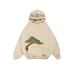 Alchemai Tree Of Life Beige Hoodie