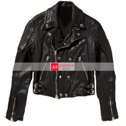 Ali Larter Classic Motorcycle Black Leather Jackets