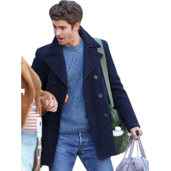 Andrew Garfield We Live in Time 2025 Blue Peacoat