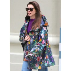 Anne Hathaway Floral Fleece Jacket