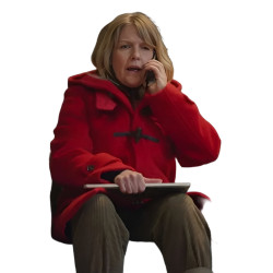 Man Vs Baby Ashley Jensen Red Wool Coat