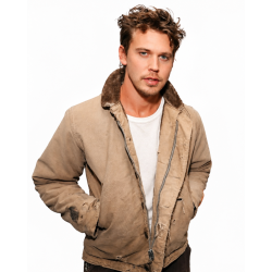 Austin Butler Distressed Beige Cotton Jacket