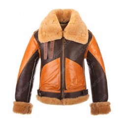 Aviator Leather Jacket With Fur