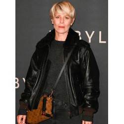 Babylon Movie Marina Fois Black Leather Jacket