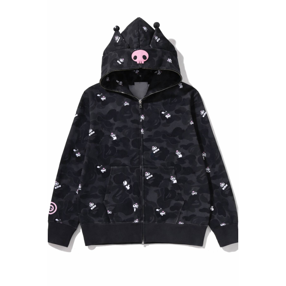 BAPE×Sanrio クロミパーカー Sサイズ Bape x Sanrio Hello Kitty Kuromi Hoodie | America Suits