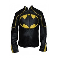 Batman Black And yellow  Motorbike Leather jacket