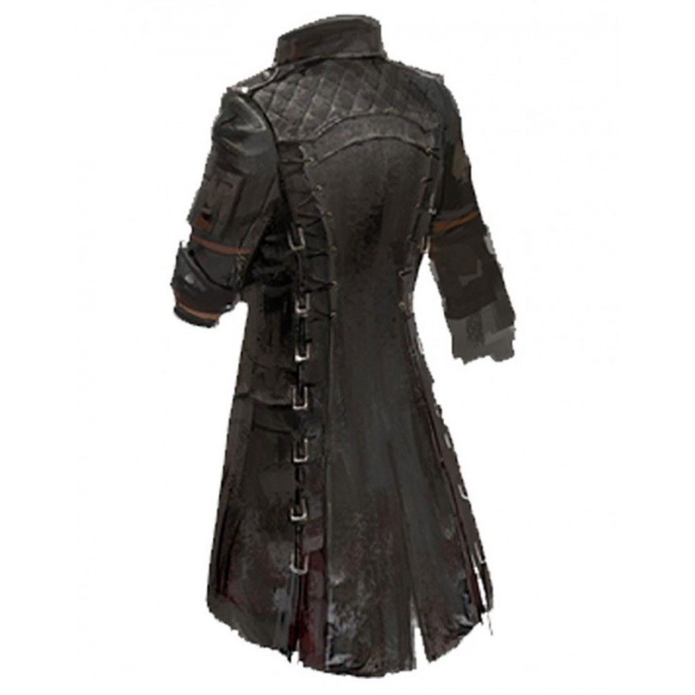 Battlegrounds Player unknown Black leather Trench coat