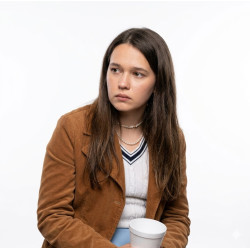 Beef S02 Cailee Spaeny Brown Suede Leather Jacket