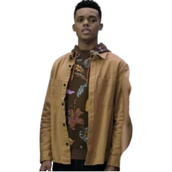 Bel Air Jabari Banks Brown Cotton Jacket Bel Air Jabari Banks Brown Cotton Jacket