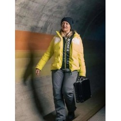 Beth Foxwell 007 Road to a Million Yellow Puffer Jacket