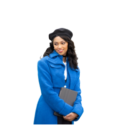 Beyond the Gates Colby Blue Wool Coat Beyond the Gates Colby Blue Wool Coat