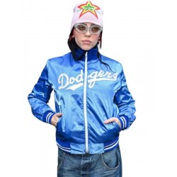 Billie Eilish Dodgers Blue Varsity Jacket