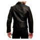 Black Leather Moto Designer Men Jacket