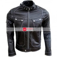 Black leather Moto jacket