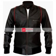 Black SlimFit Biker Style Leather Jacket