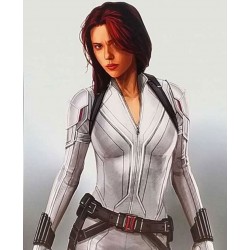 Black Widow Scarlett Johansson White Jacket