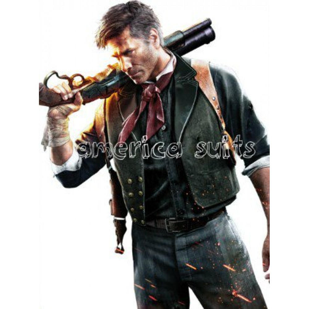 Booker Dewitt Bioshock Infinite Leather Vest | America Suits