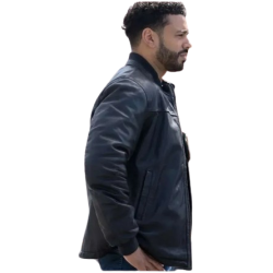 Boston Ryan Broussard Blue Black Leather Jacket