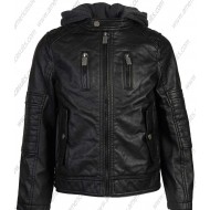 Boys Faux Leather Biker Jacket