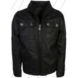 Classic Men Black Leather Jacket