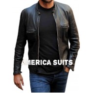 Bradley Cooper Movie Limitless Black Leather Jacket