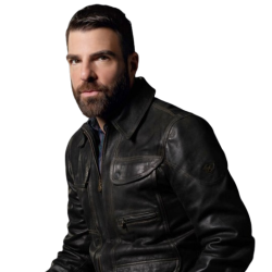 Brilliant Minds Dr Oliver Wolf Black Distressed Jacket