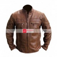 Brown Hand Waxed Leather Jacket