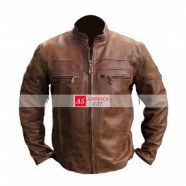Daniel Radcliffe Brown Hornes Leather Jacket