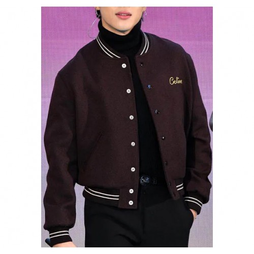 BTS Jimin Love Yourself Tour Varsity Jacket Black White Size