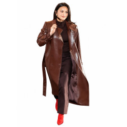 Camila Mendes NYC Brown Leather Coat