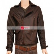 Captain America Distressed Leather Jacket For Men