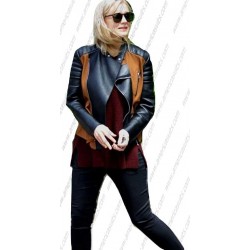 Carey Mulligan Black Leather Jacket