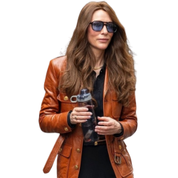 Cate Blanchett Black Bag Kathryn Brown Leather Jacket