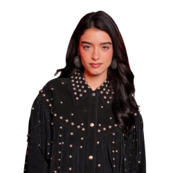 Dixie D Amelio Black Fringe studded Jacket