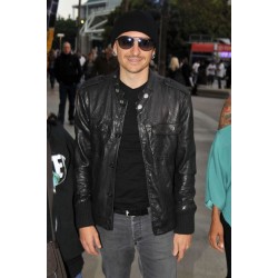 Chester Bennington Black Leather Jacket