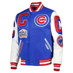 Chicago Cubs Mash Up Royal Blue Varsity Jacket