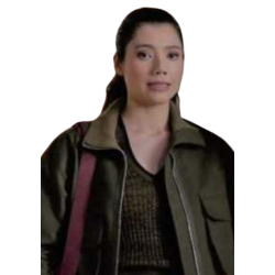 Chicago Fire S10 Hanako Greensmith Brown Collar Jacket