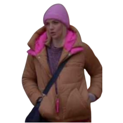 Chicago Fire S10 Kara Killmer Brown And Pink Jacket
