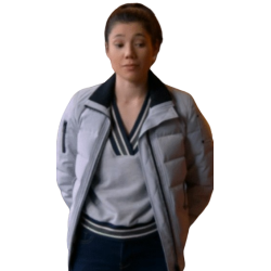 Chicago Fire S12 Hanako Greensmith Grey Puffer Jacket