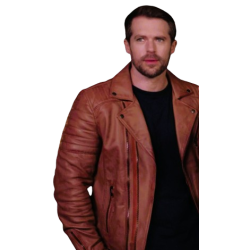 Christmas At Plumhill Manor Kyle Pryor Brown Leather Jacket