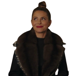 Christmas at Plumhill Manor Maria Menounos Shearling Jacket