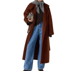 Classic Rust Brown Wool Overcoat