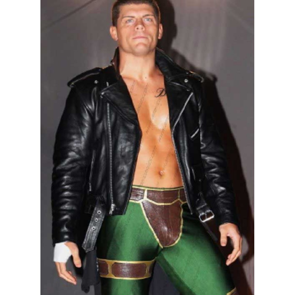 Cody Rhodes Motorcycle Leather Jacket | americasuits.com