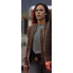 Countdown Amber Oliveras Brown Bomber Jacket Countdown Amber Oliveras Brown Bomber Jacket