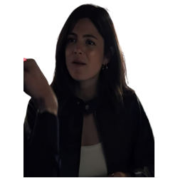 Crime 101 Monica Barbaro Black Leather Jacket Crime 101 Monica Barbaro Black Leather Jacket