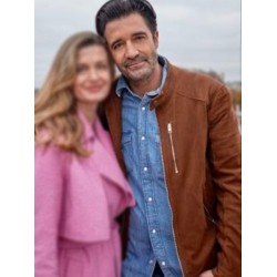 Crimes of Fashion 2024 Gilles Marini Brown Suede Jacket