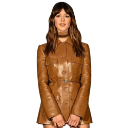 Daisy Edgar Jones Brown Leather Jacket